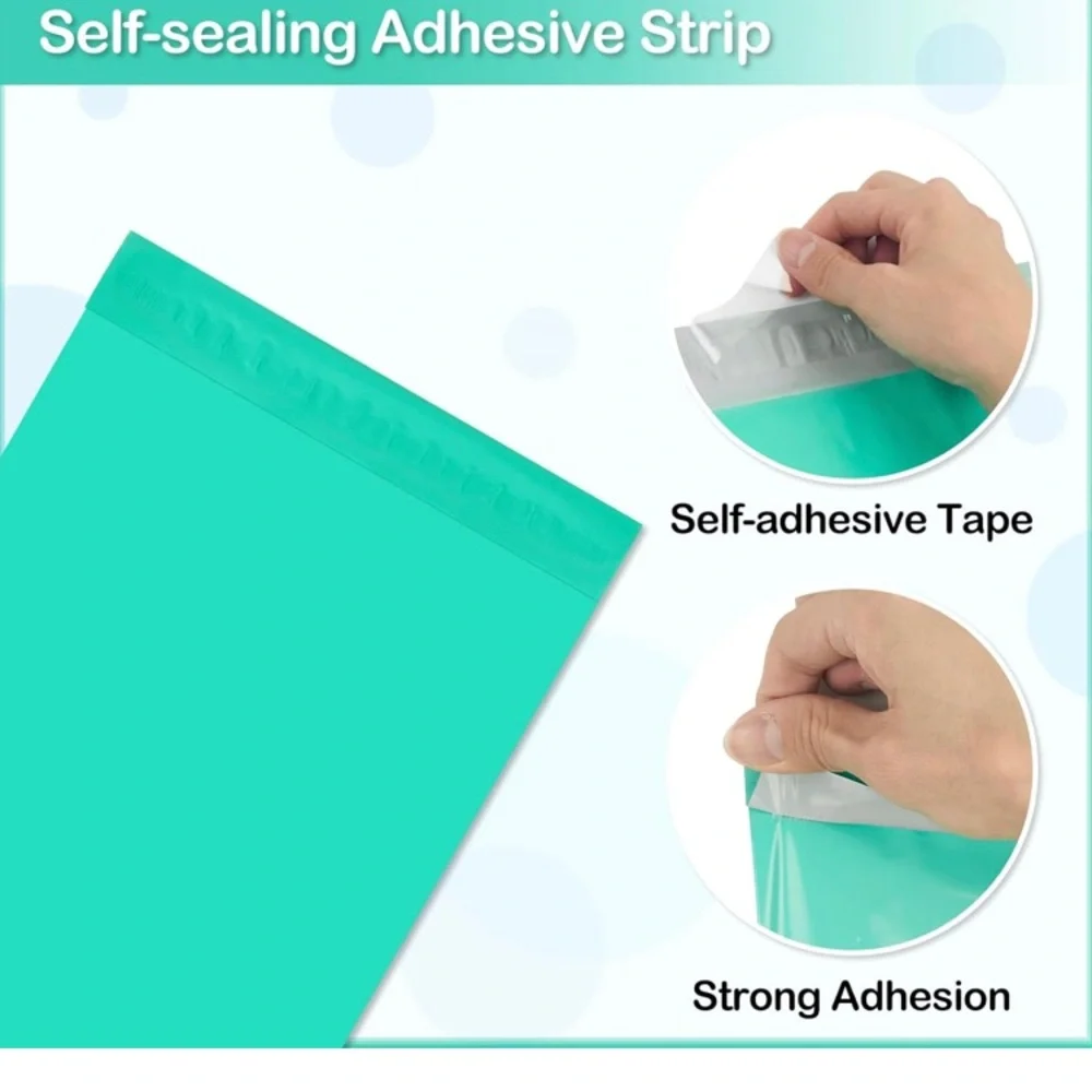 15 Pack Mailer Poly Bags Mailing Envelopes Teal Self Adhesive 10” by 13” NEW
